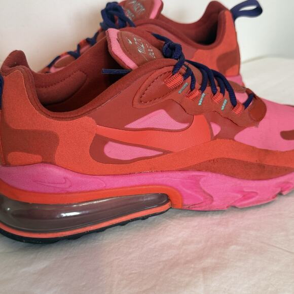 Nike Air Max 270 React Mystic Red Pink Women's Size 8.5 Athletic Sneakers - Picture 11 of 14